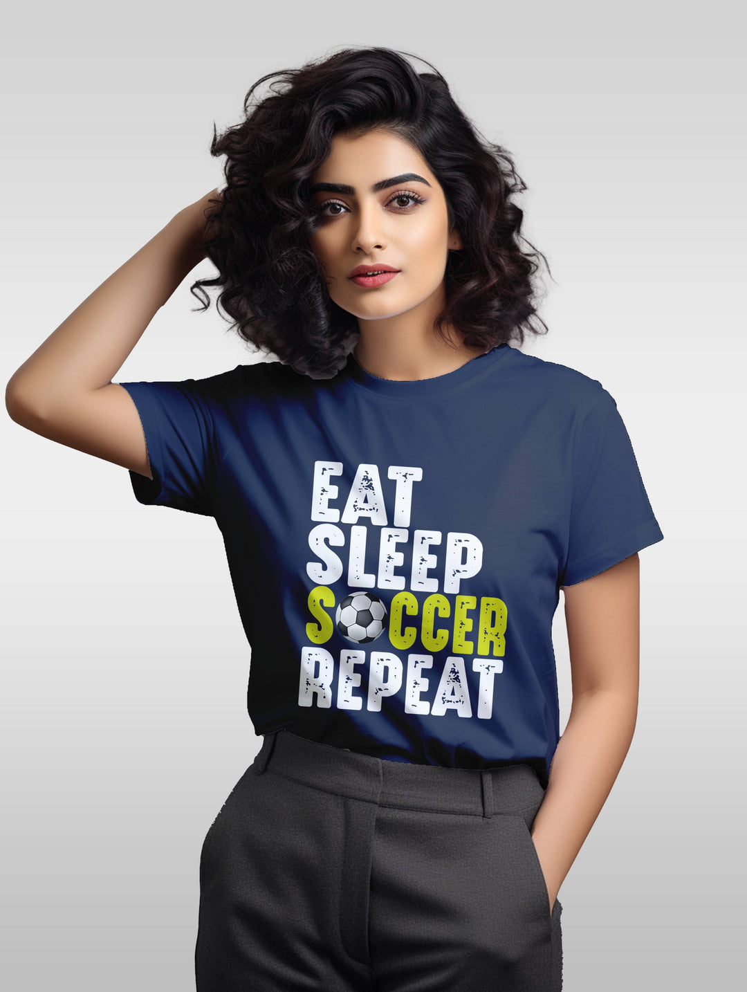 Women's Eat Sleep Soccer Repeat