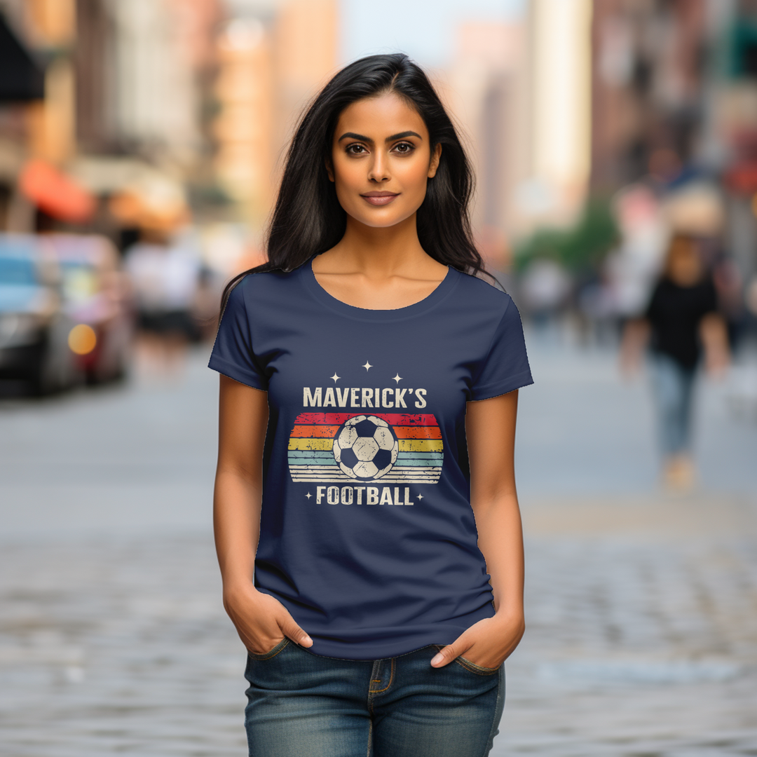 Women's Maverick's Football tee