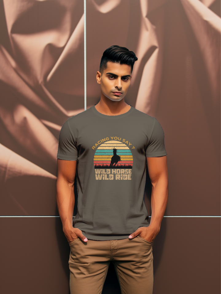 Men's Racing Wild Horse Ride Inspired Tee