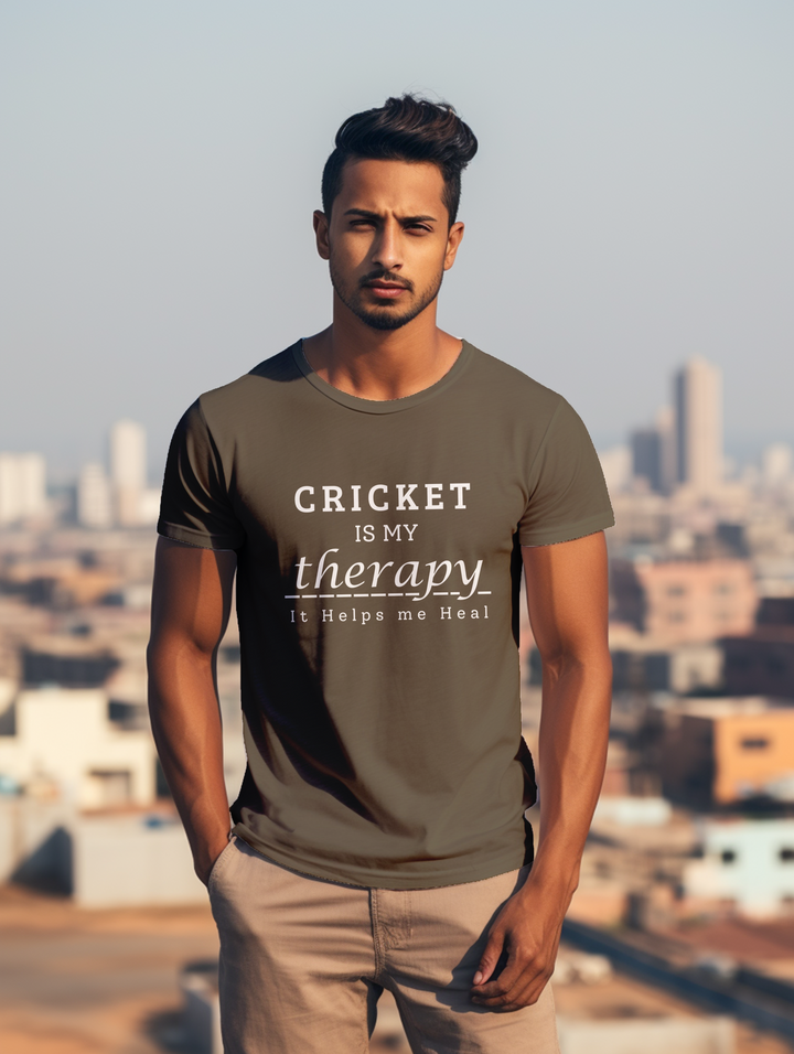 Men's Cricket is my Theraphy tee