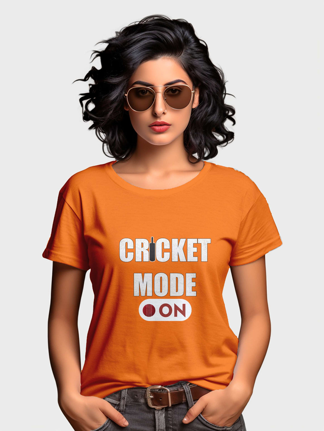 Women's Cricket Mode On tee