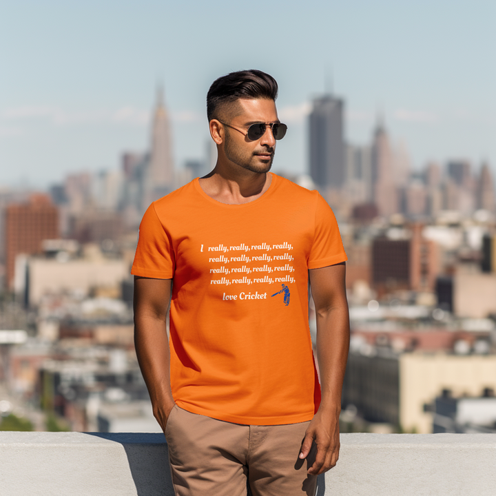 Men's I really love cricket tee