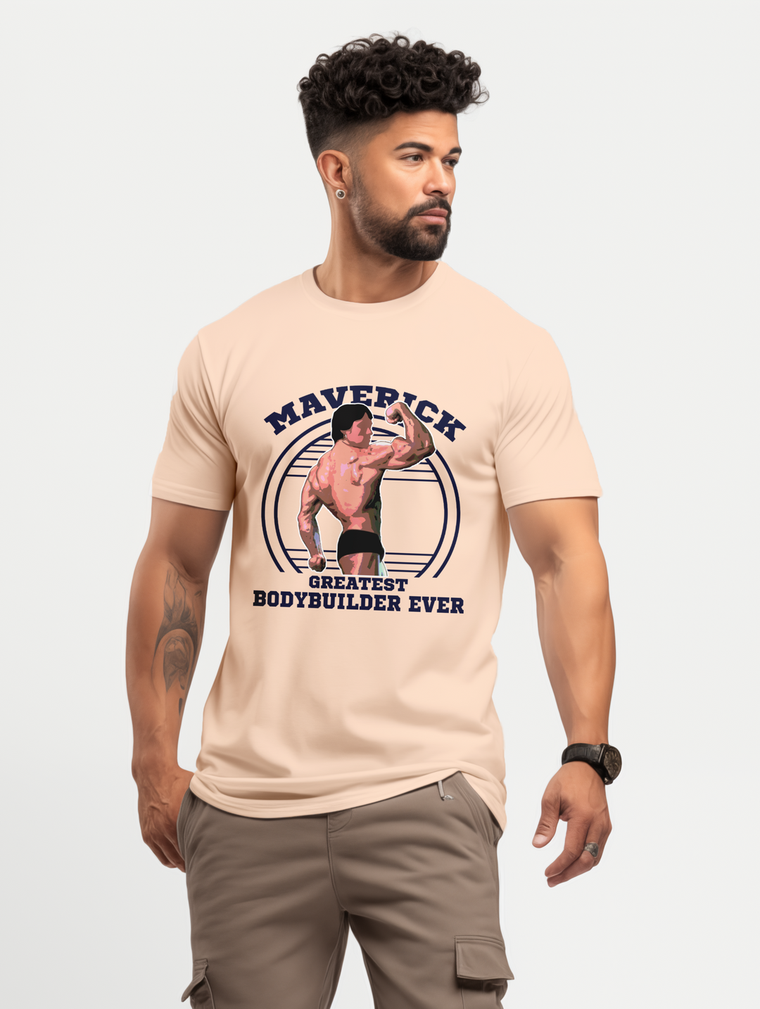 Mens Maverick Greatest Bodybuilder ever tee