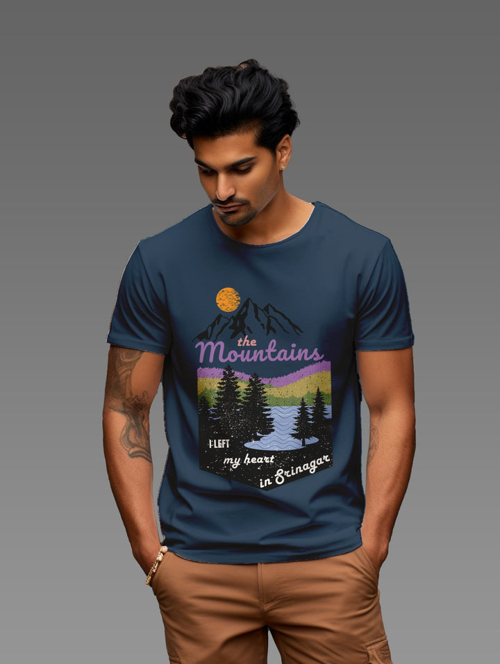 Men's Left my heart in Srinagar tee