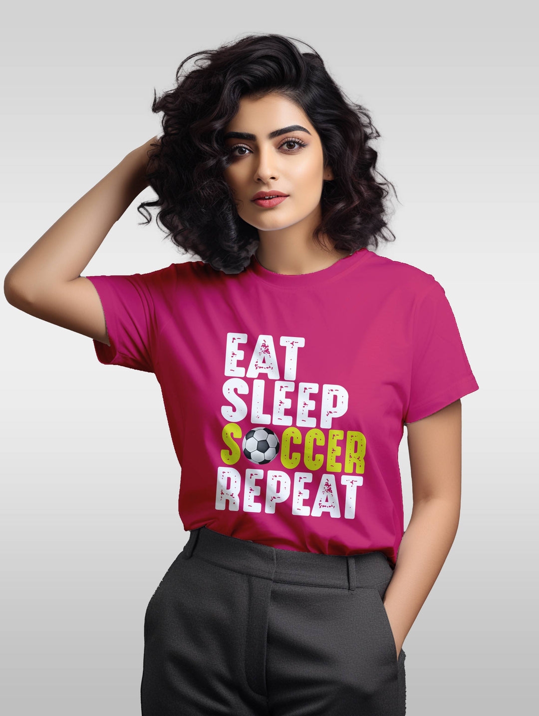 Women's Eat Sleep Soccer Repeat