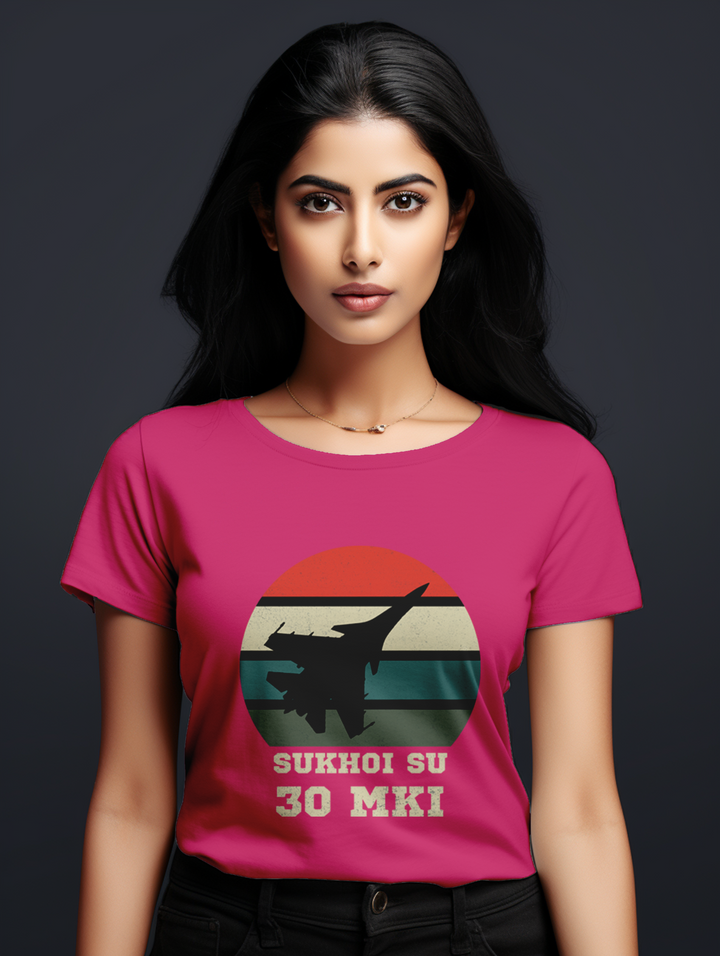 Womens Sukhoi Su 30 MKI fighter jet tee