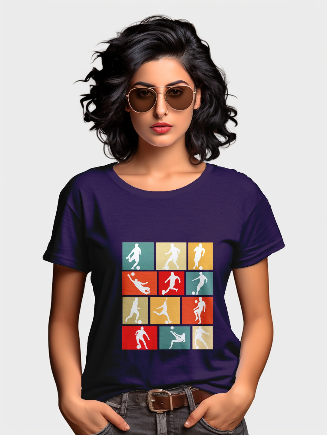 Women's Football collage tee