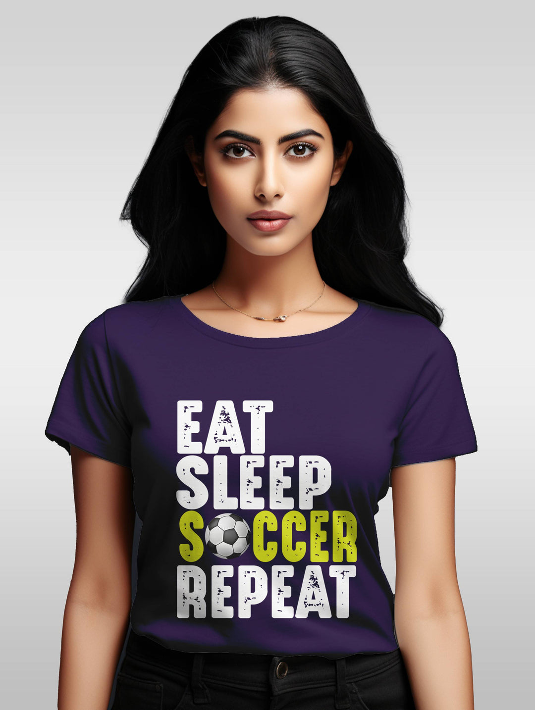 Women's Eat Sleep Soccer Repeat