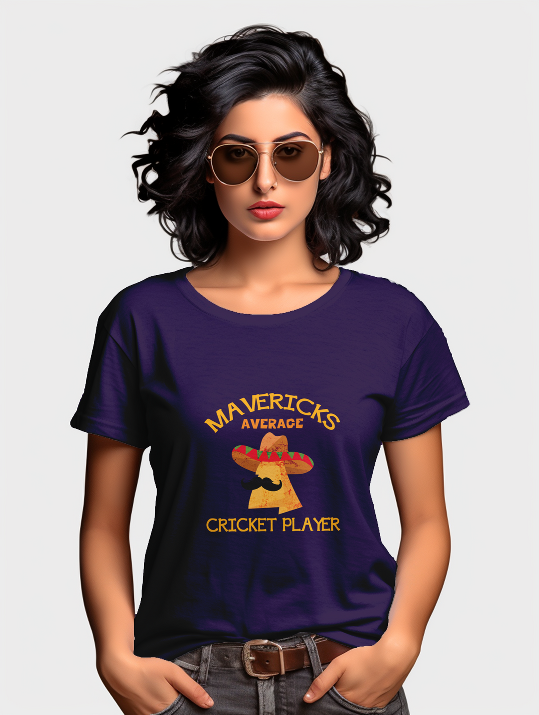 Women's Mavericks average cricket player tee