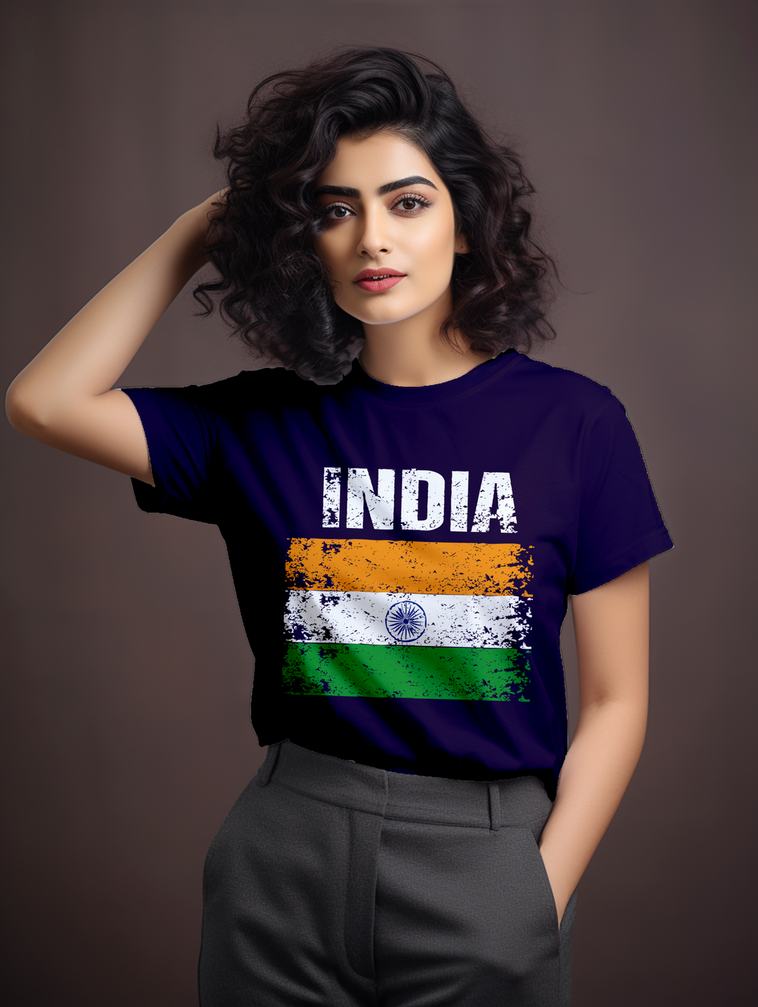 Women's India Football tee