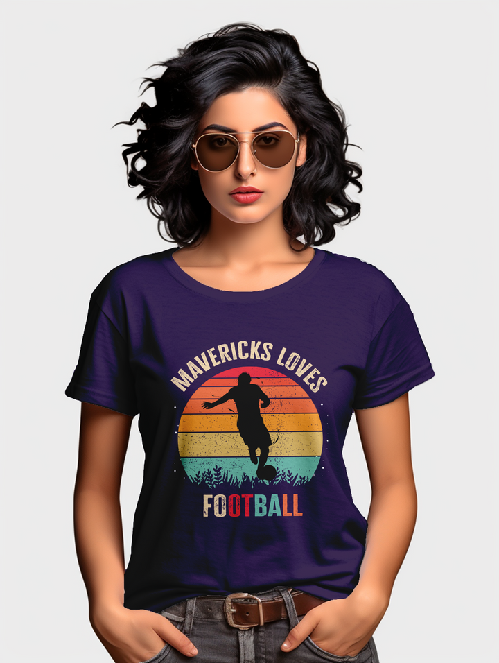 Women's Mavericks Loves Football tee