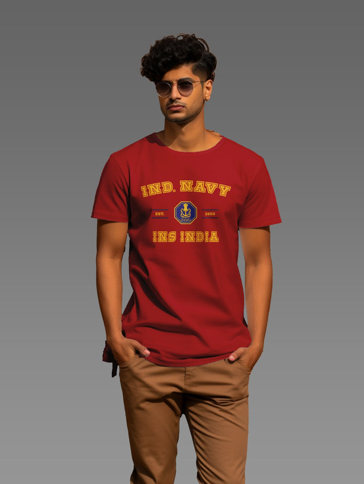 Men's  Ind. Navy INS India tee