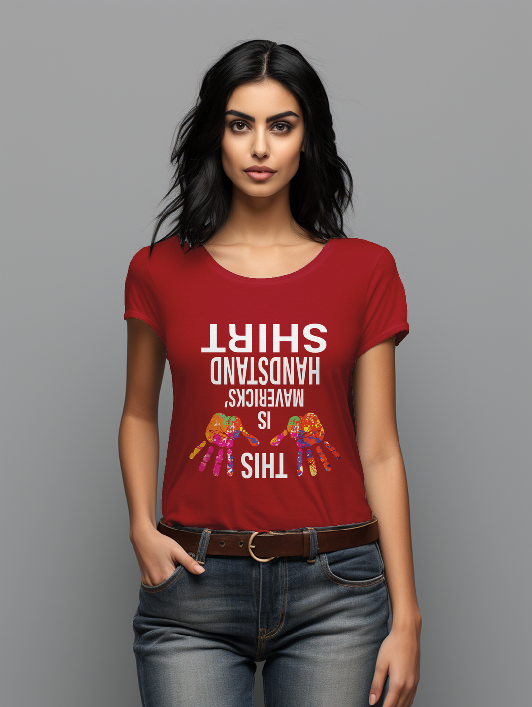 women's This is Mavericks Handstand T-shirt