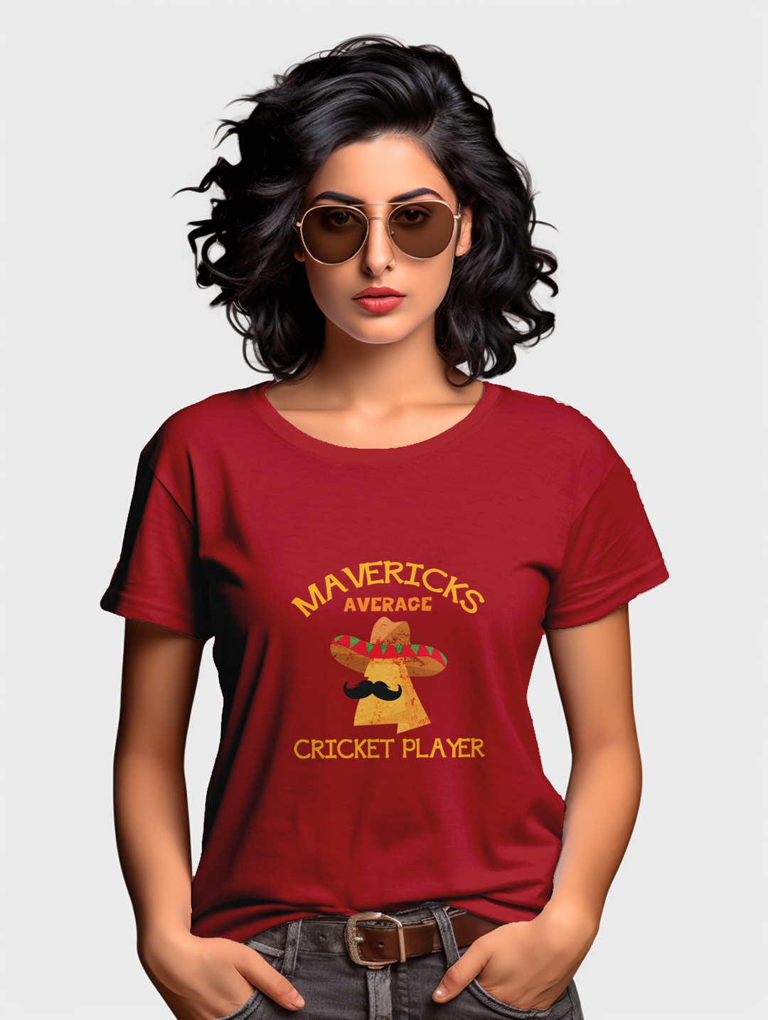 Women's Mavericks average cricket player tee