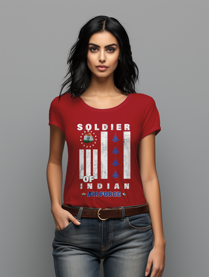 Womens Soldier of Indian Airforce tee