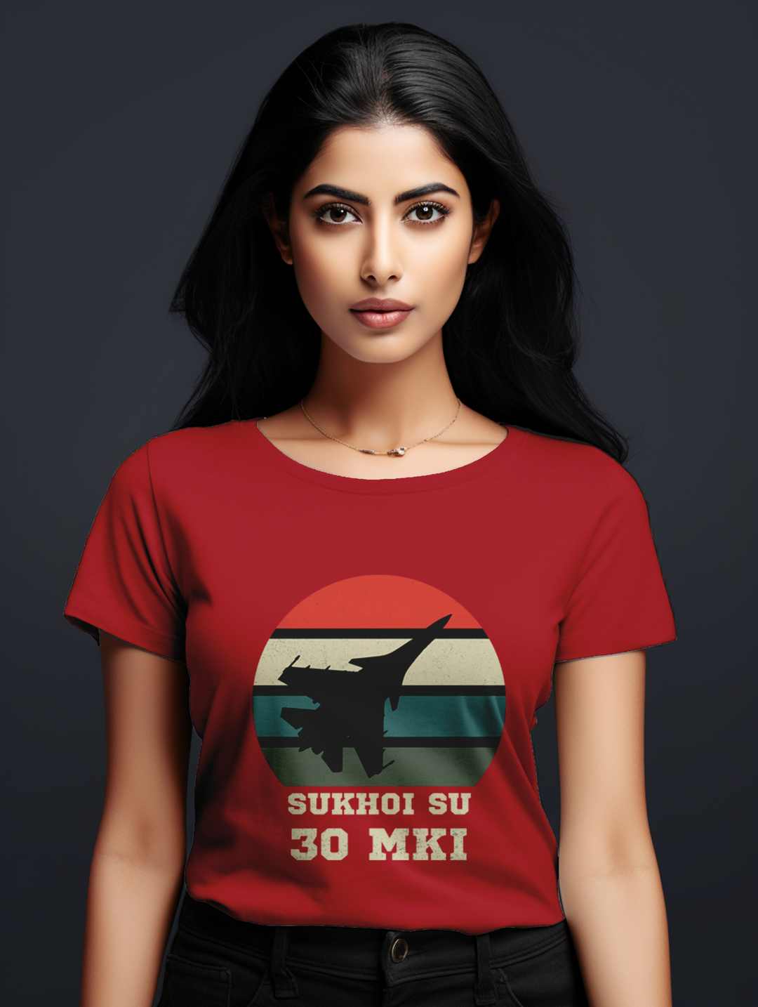 Womens Sukhoi Su 30 MKI fighter jet tee