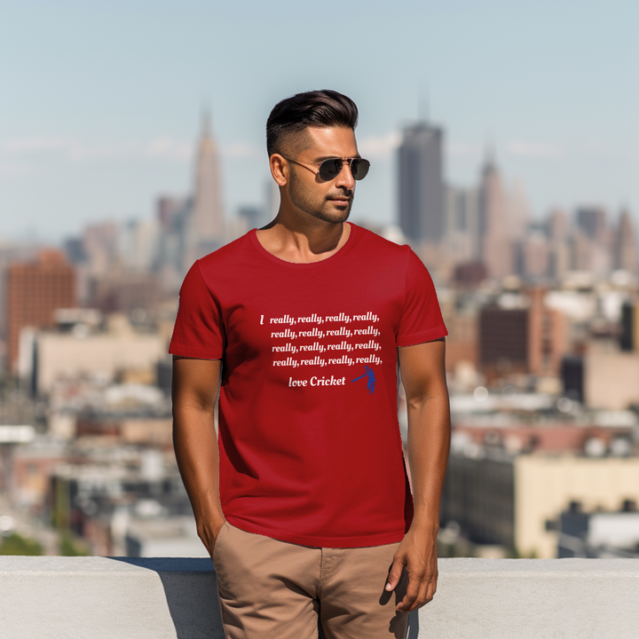 Men's I really love cricket tee