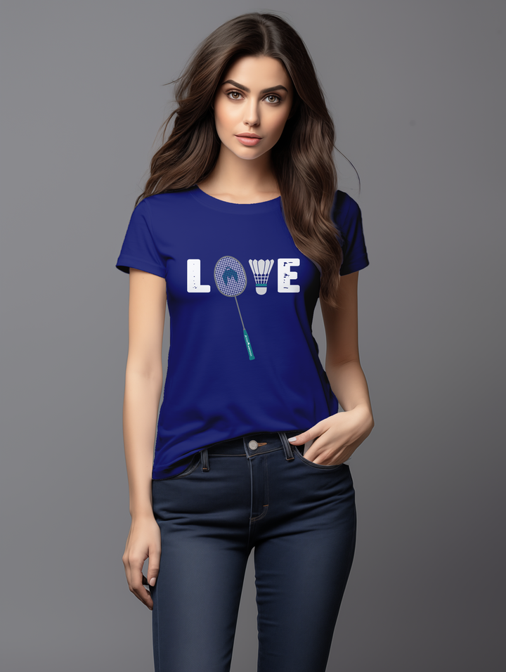 Women's Love Badminton tee