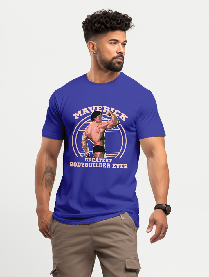 Mens Maverick Greatest Bodybuilder ever tee