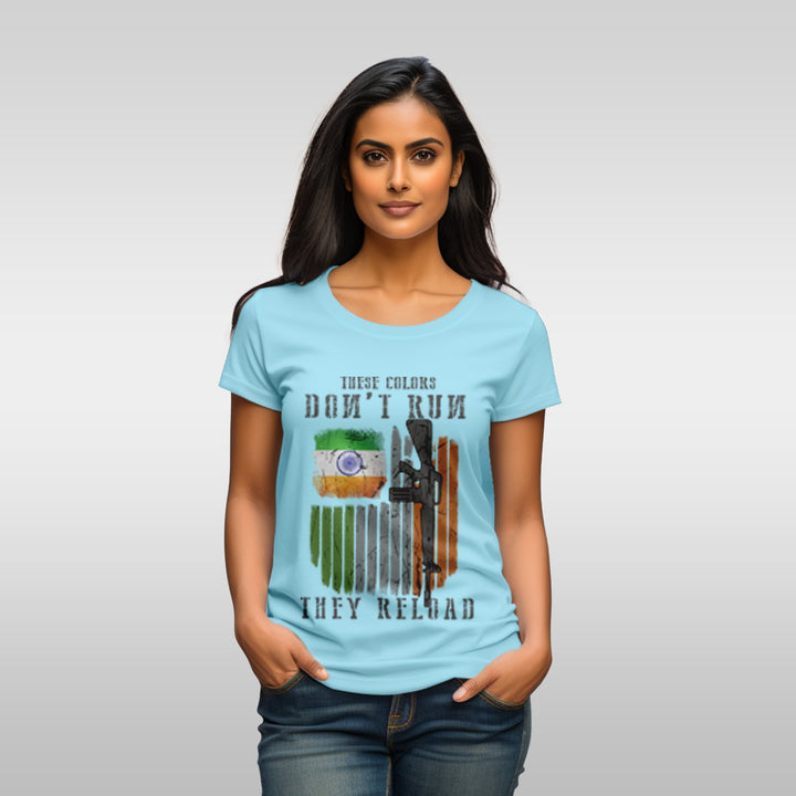 Women's These colors don't run They reload tee