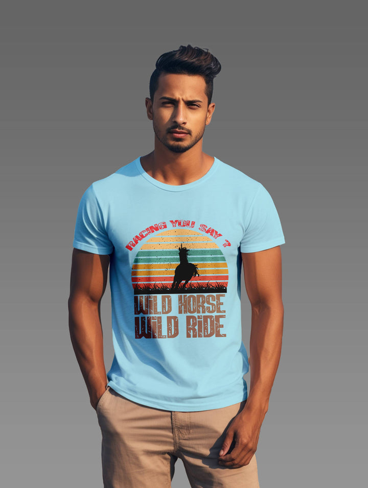 Men's Racing Wild Horse Ride Inspired Tee