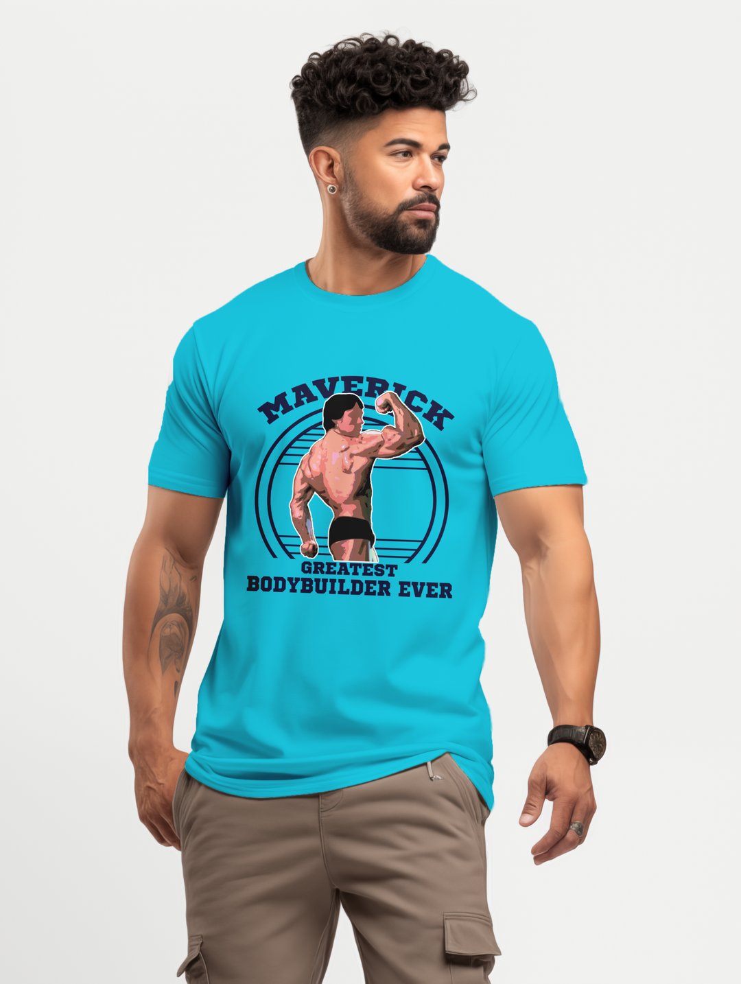 Mens Maverick Greatest Bodybuilder ever tee