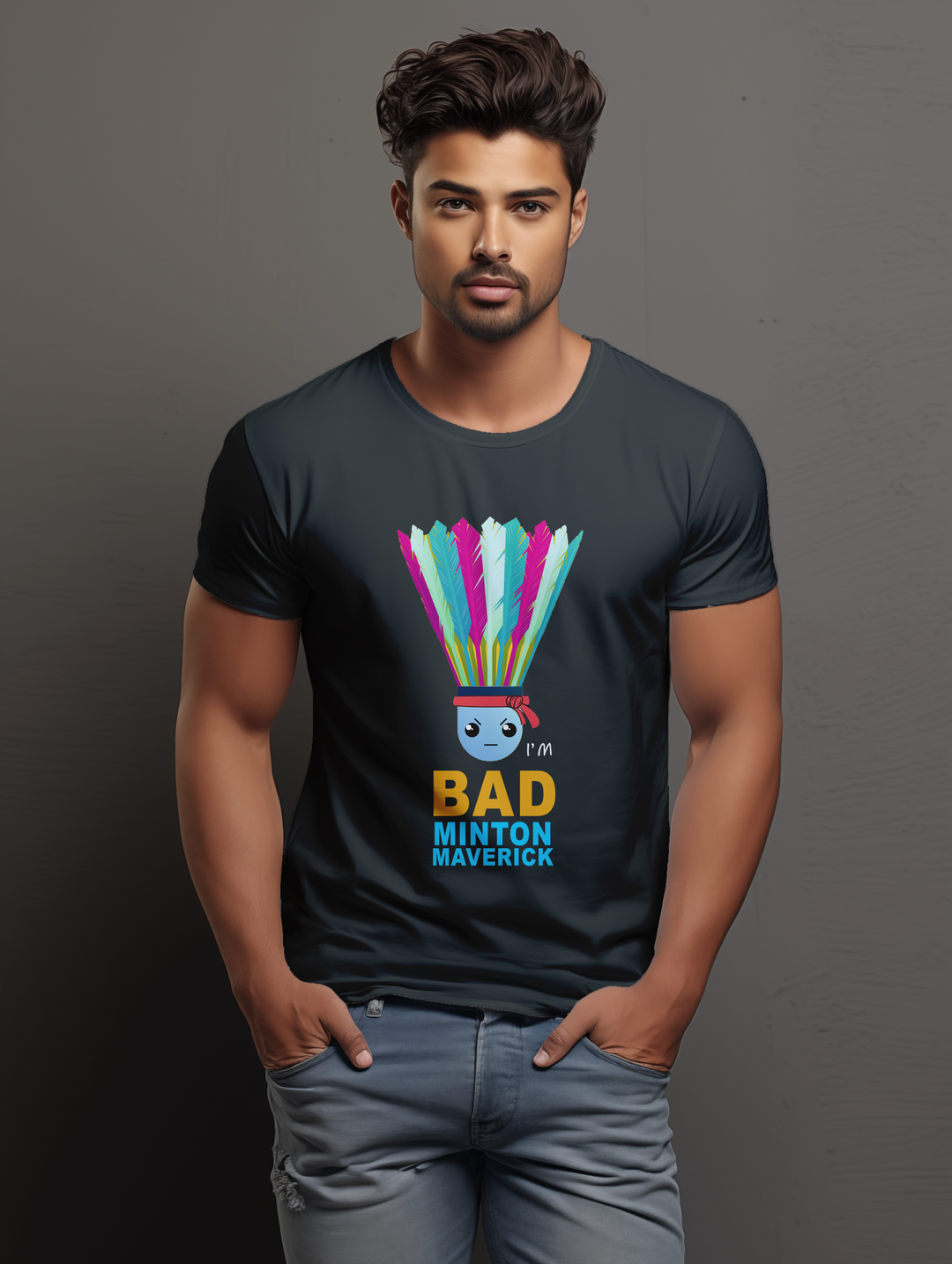 Men's I'm Badminton Maverick tee