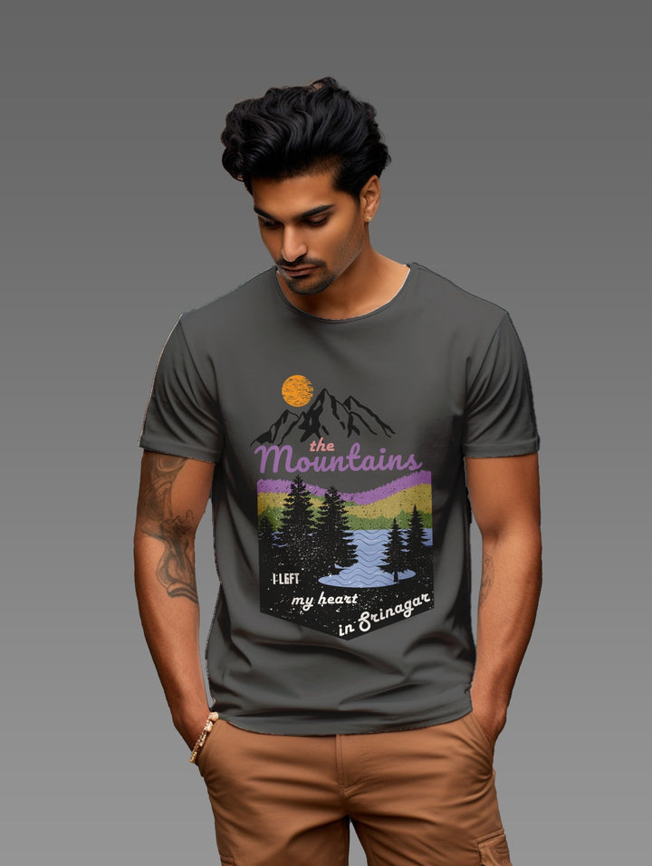 Men's Left my heart in Srinagar tee