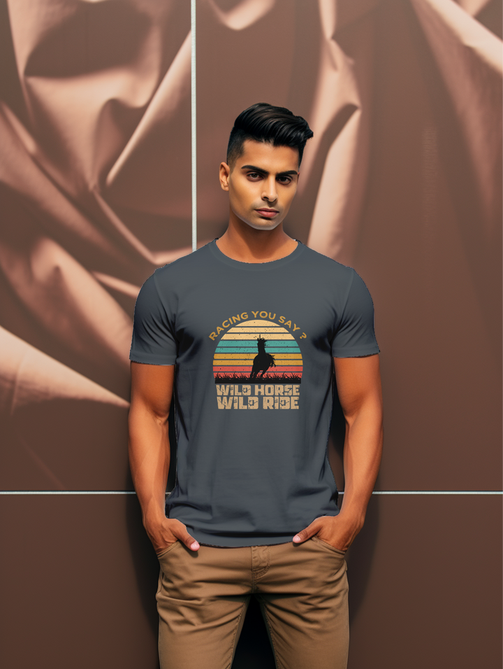 Men's Racing Wild Horse Ride Inspired Tee