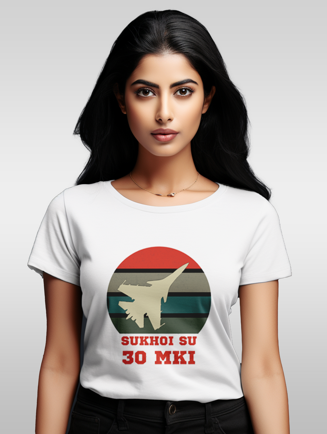 Womens Sukhoi Su 30 MKI fighter jet tee