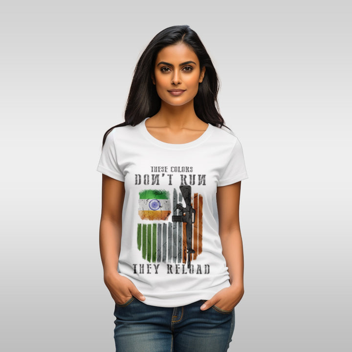 Women's These colors don't run They reload tee