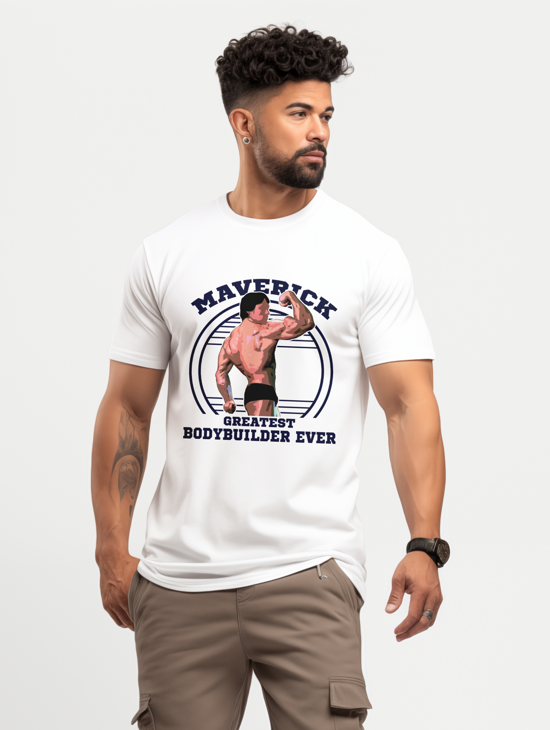 Mens Maverick Greatest Bodybuilder ever tee