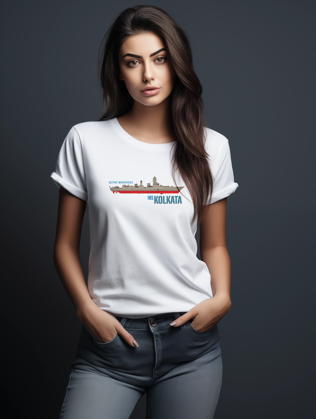 Womens INS Kolkata tee