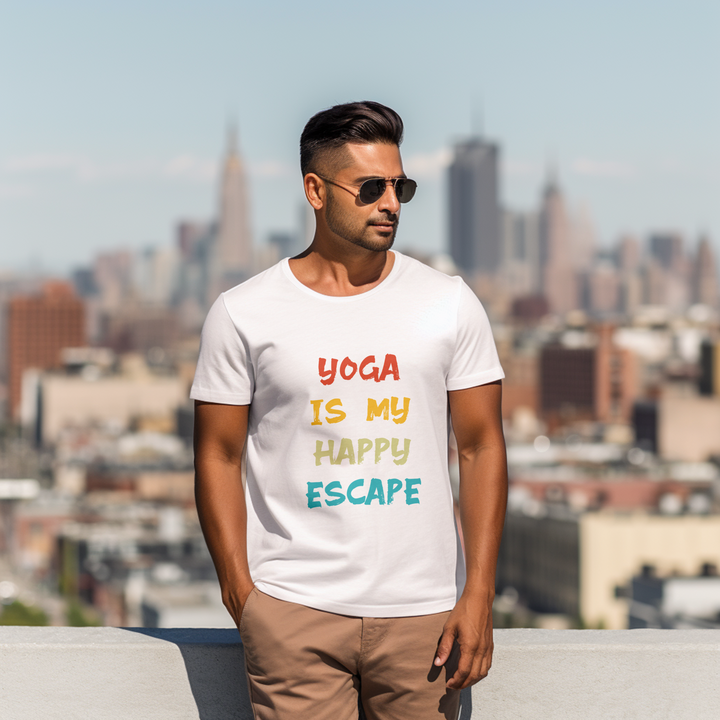 Men's Yoga is my happy escape tee