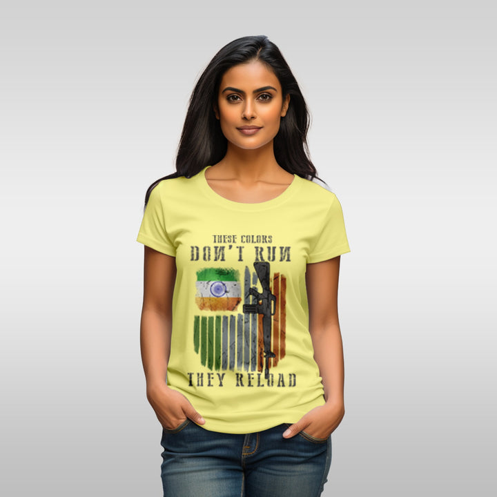 Women's These colors don't run They reload tee